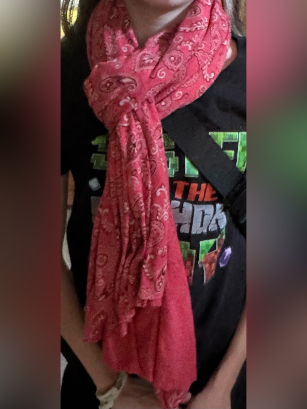 Alternative Earth Red Paisley Scarf